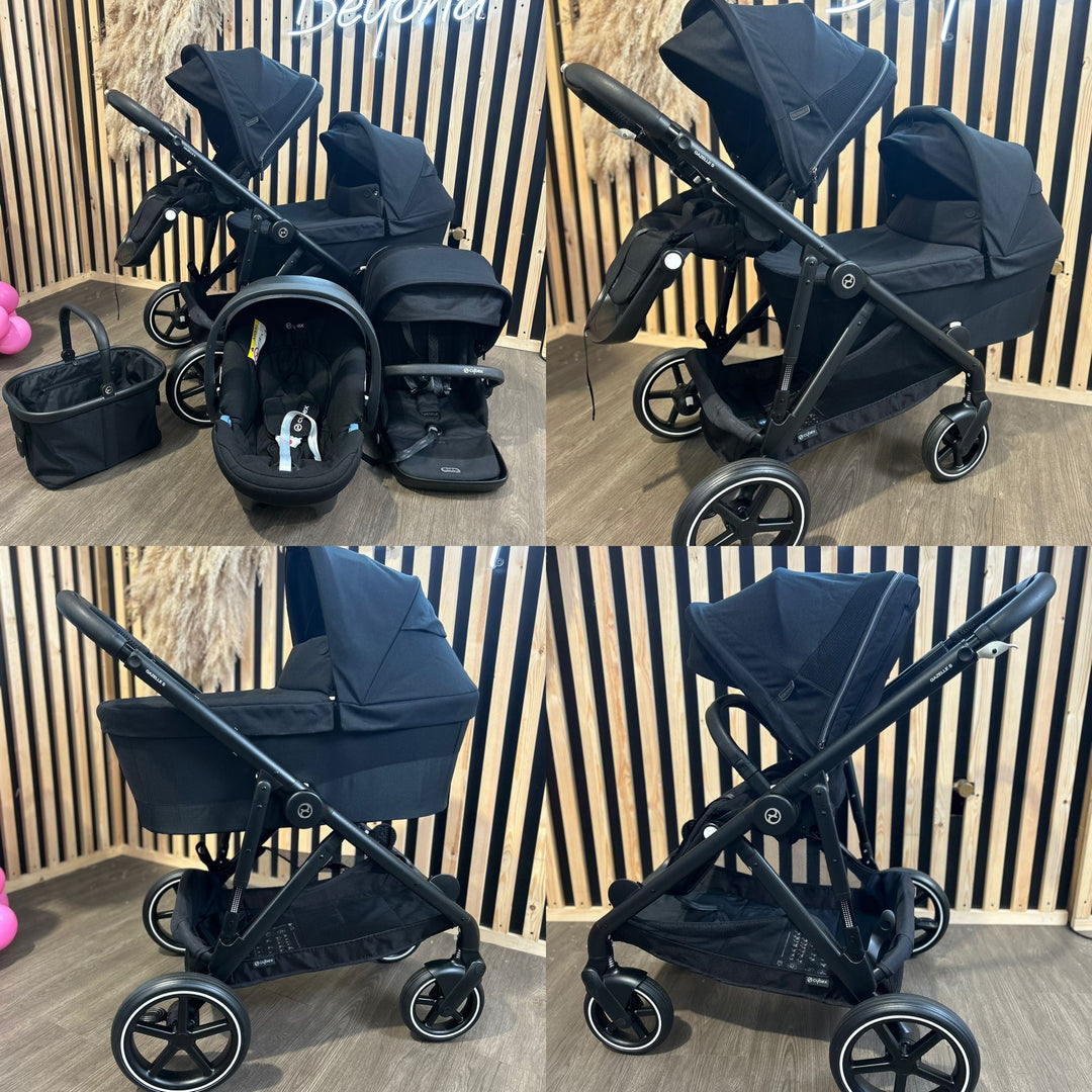 PRE LOVED Cybex Gazelle S Double Travel System - Black