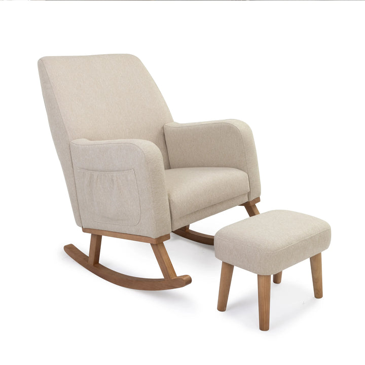 Babymore Callie Nursing Chair with Stool – Oatmeal