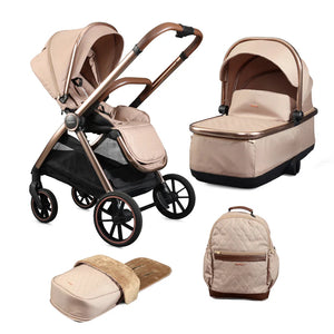 Mee-Go Cocoon Pushchair Bundle with Accessories – Toffee