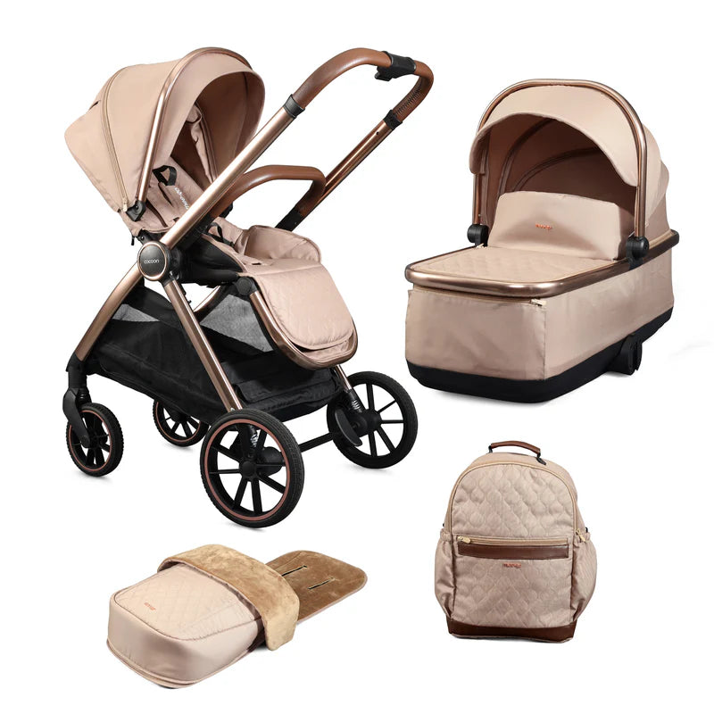 Mee-Go Cocoon Pushchair Bundle with Accessories – Toffee