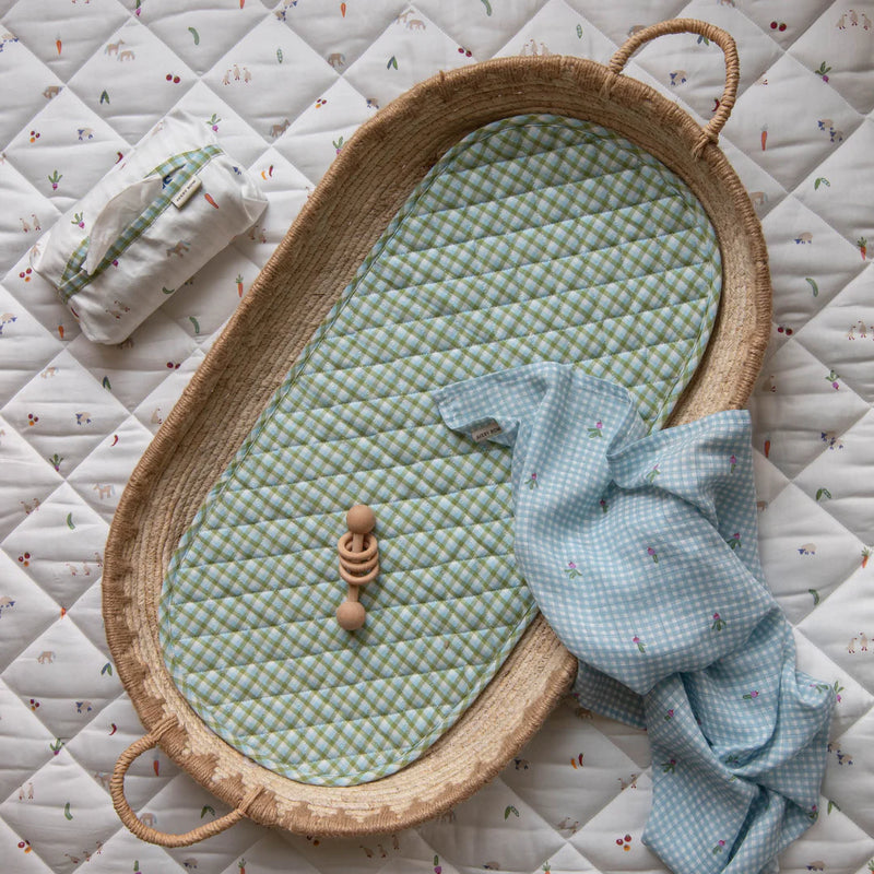 Avery Row Changing Basket Cotton Liner - Little Farm