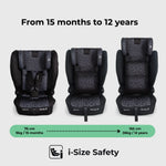 My Babiie MBCS80 Foldable Toddler to Booster R129 Car Seat with Isofix - Black Leopard