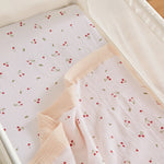 CuddleCo Universal Crib/Co-Sleeper Bedding Set - Ditsy Cherry