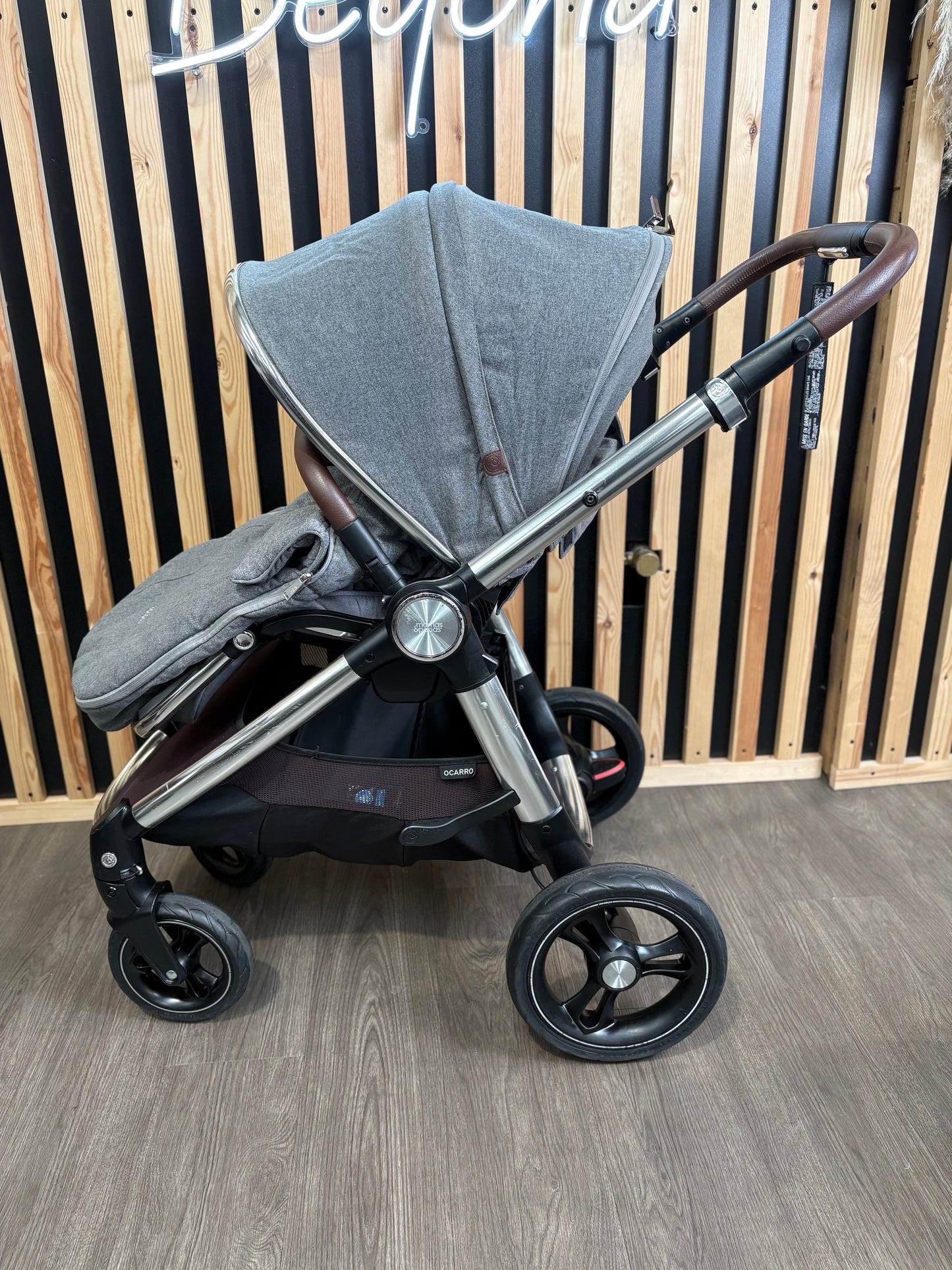 PRE LOVED Mamas & Papas Ocarro Pram, Pushchair + Accessories - Grey Tweed