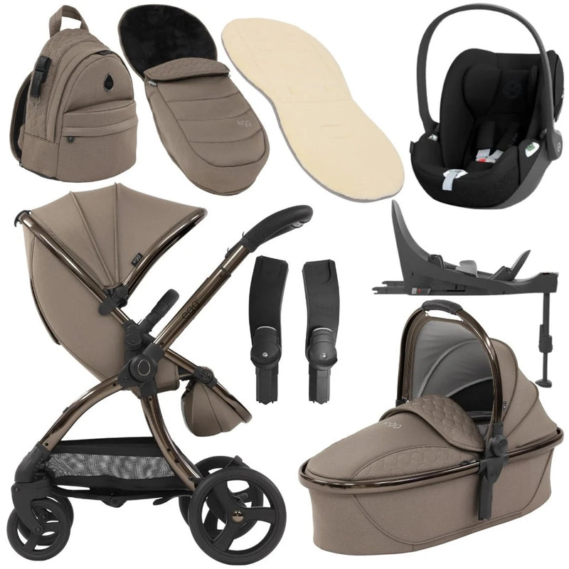 egg3 Luxury Bundle with Cybex Cloud T Car Seat - Mink