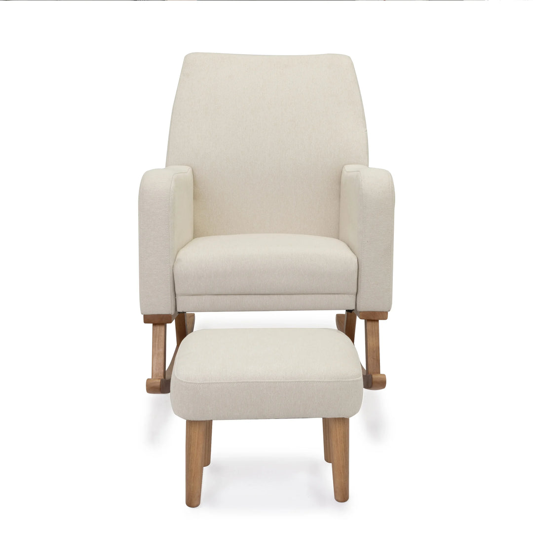 Babymore Callie Nursing Chair with Stool – Ivory