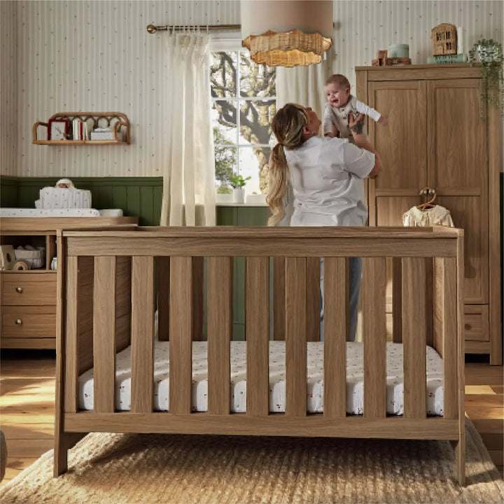 CuddleCo Burford Cot Bed - Oak