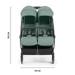 Ickle Bubba Aries Double Prime Autofold Stroller Bundle - Sage Green