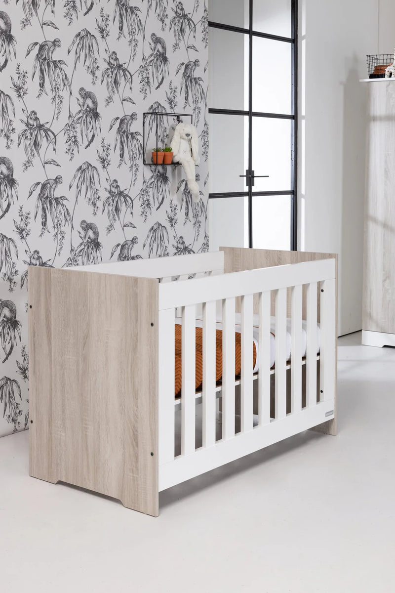 BabyStyle Verona 2 Piece Nursery Set - White/Ash COLLECTION ONLY