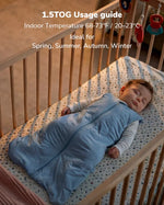 Momcozy Baby Sleeping Bag 1.5 TOG - Blue