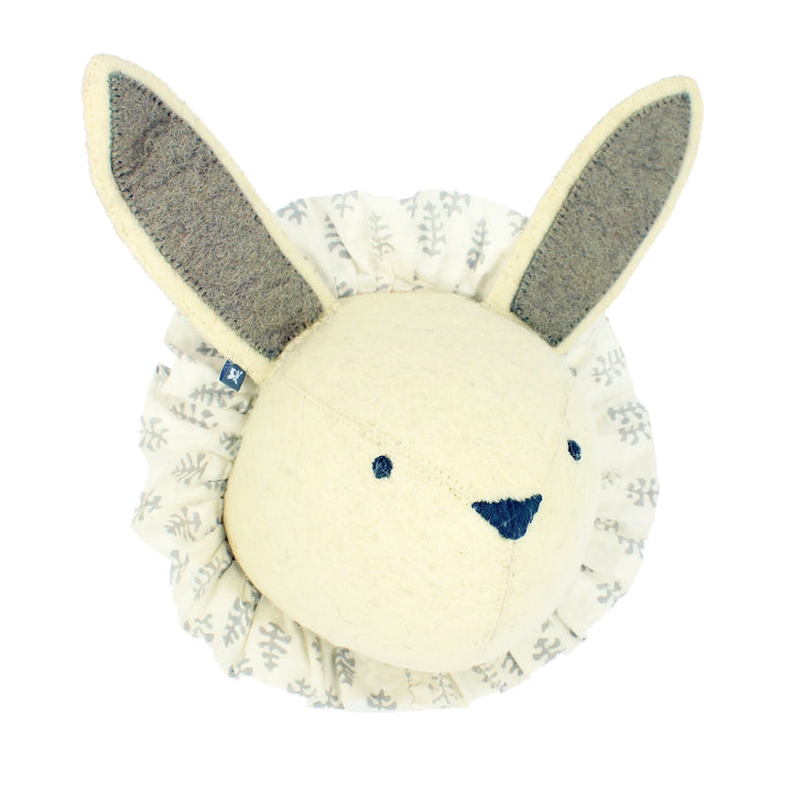 Fiona Walker Baby Rabbit with Vintage Ruff Head Mini - Cream