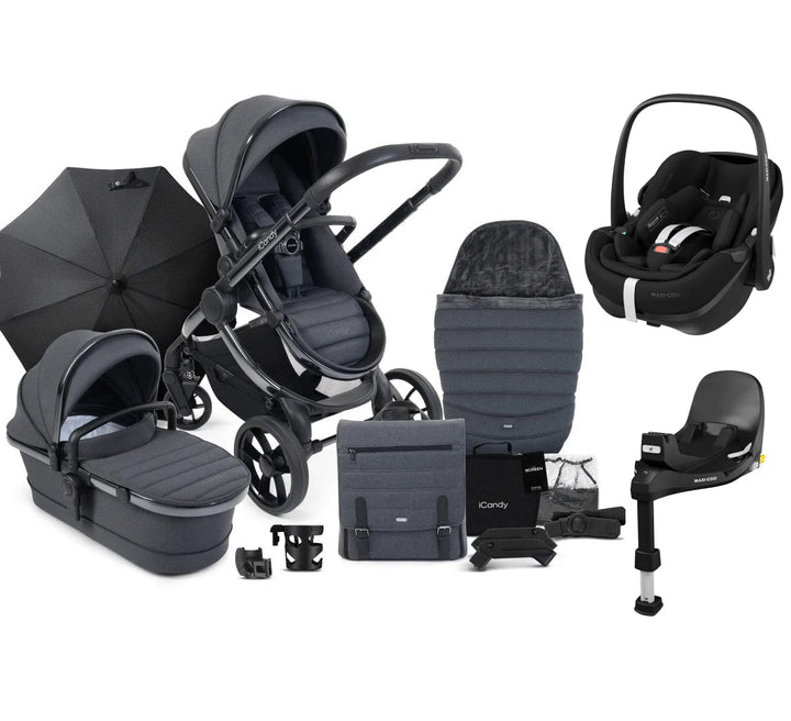 iCandy Peach 7 Pebble 360 Pro2 Complete Travel System Bundle - Dark Grey