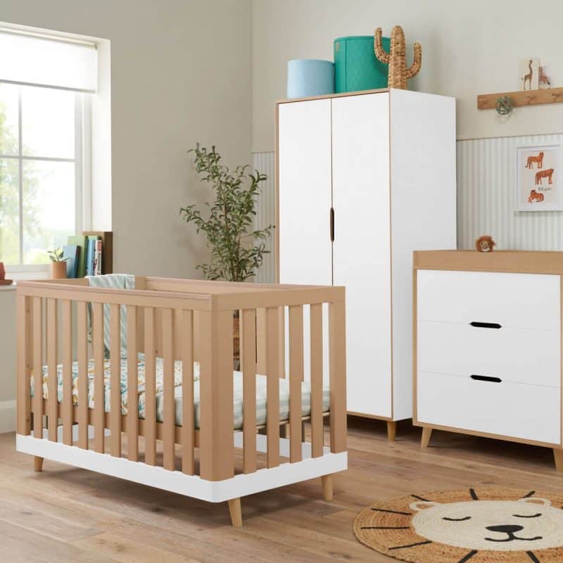 Tutti Bambini Hygge Mini 3 Piece Room Set – White/Light Oak