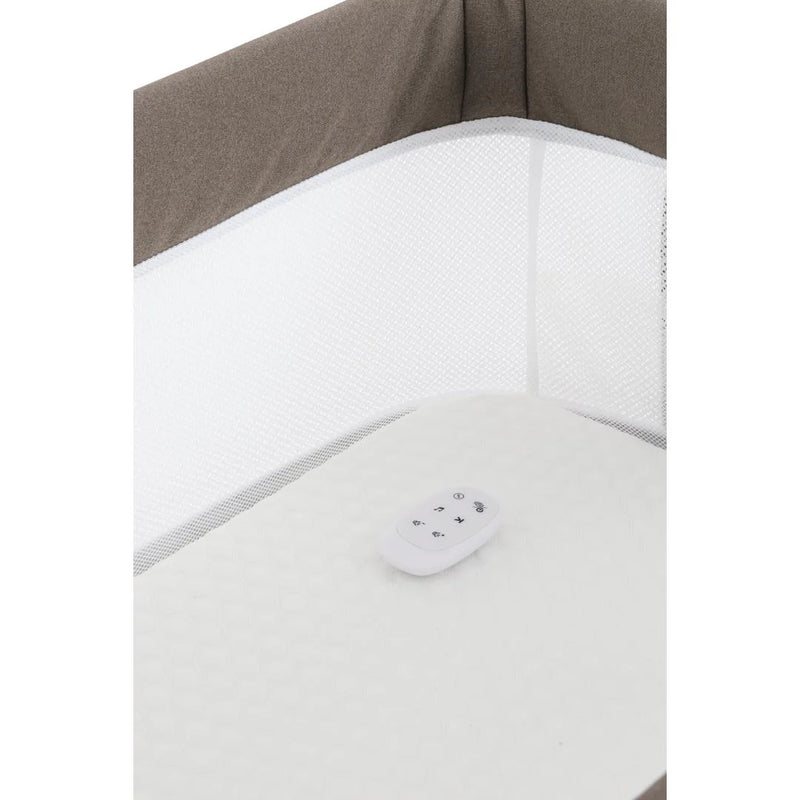 Oyster Drop Side Wiggle Crib Co-Sleeper - Mink