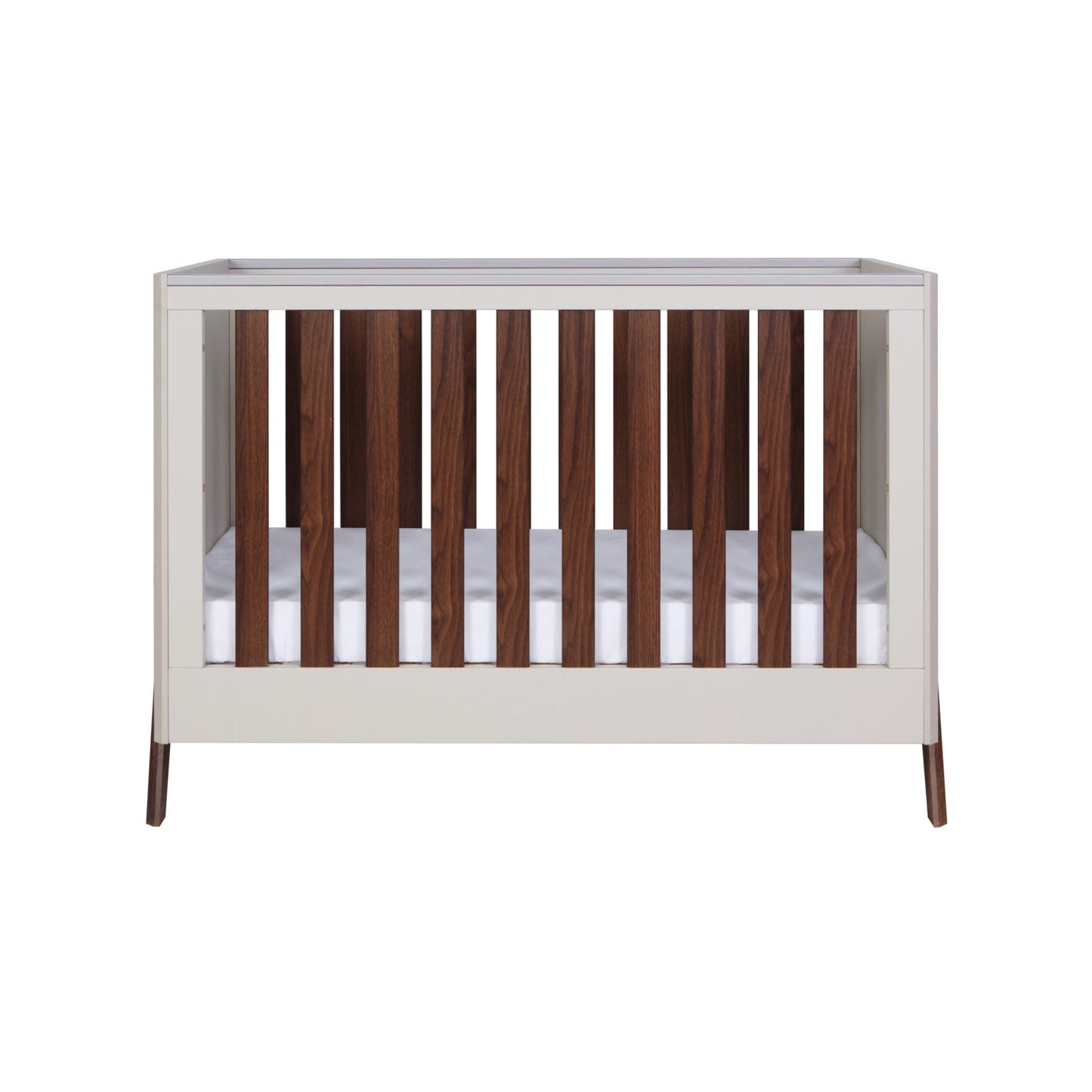 Tutti Bambini Fuori Mini 2 Piece Nursery Furniture Set – Warm Walnut/White Sand COLLECTION OR LOCAL DELIVERY ONLY