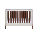 Tutti Bambini Fuori Mini 2 Piece Nursery Furniture Set – Warm Walnut/White Sand COLLECTION OR LOCAL DELIVERY ONLY