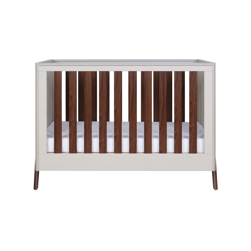 Tutti Bambini Fuori Mini 2 Piece Nursery Furniture Set – Warm Walnut/White Sand COLLECTION OR LOCAL DELIVERY ONLY