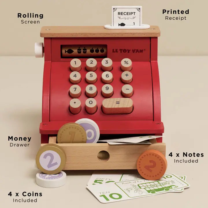 Le Toy Van Shop Till, Cash Register & Money