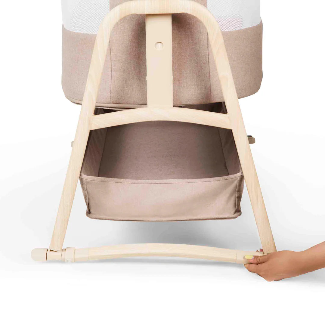 Ickle Bubba Bubba&Me Luxe Bedside Crib - Biscuit