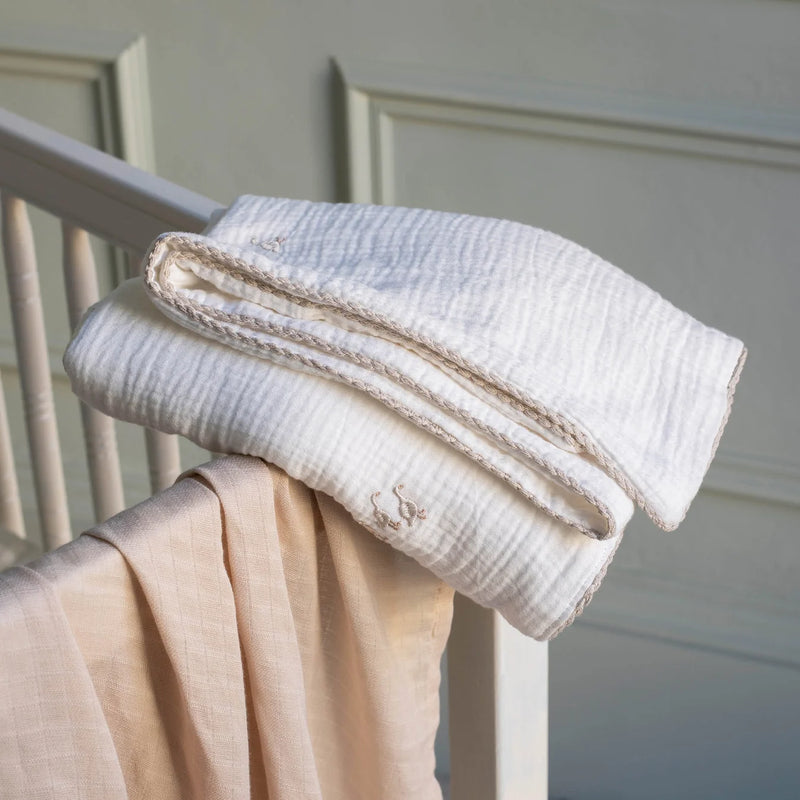 Avery Row Embroidered Muslin Blanket - Little Farm