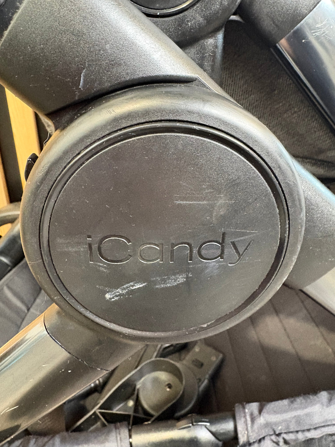 PRE LOVED iCandy Peach 6 Pushchair w/ Cybex Cloud T Car Seat - Grey Twill