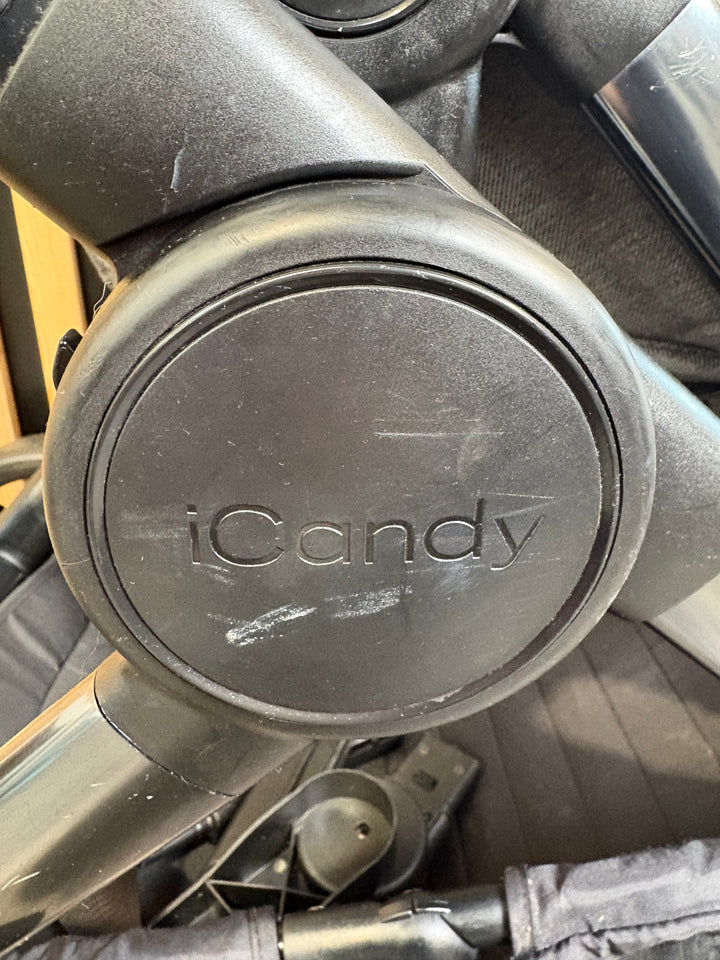 PRE LOVED iCandy Peach 6 Pushchair w/ Cybex Cloud T Car Seat - Grey Twill