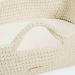 Ickle Bubba Nova Crochet Moses Basket + Pine Stand - Cloud