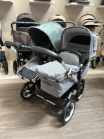 PRE LOVED Bugaboo Donkey5 Duo Bundle - Grey Melange/Forest Green