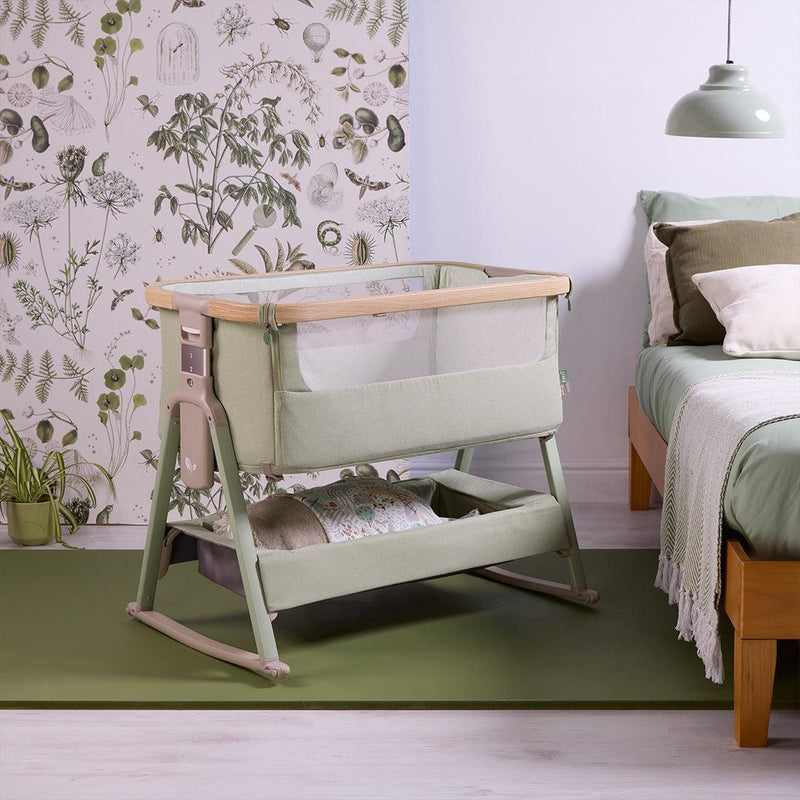 Tutti Bambini Cozee Air 2 Bedside Crib - Drifted Oak/Eucalyptus
