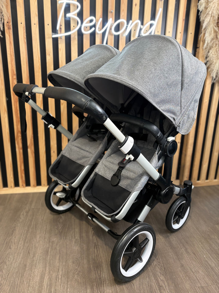 PRE LOVED Bugaboo Donkey3 Twin Pushchair - Grey Melange