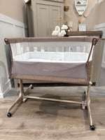 EX DISPLAY Babymore Neera Bedside Crib - Khaki