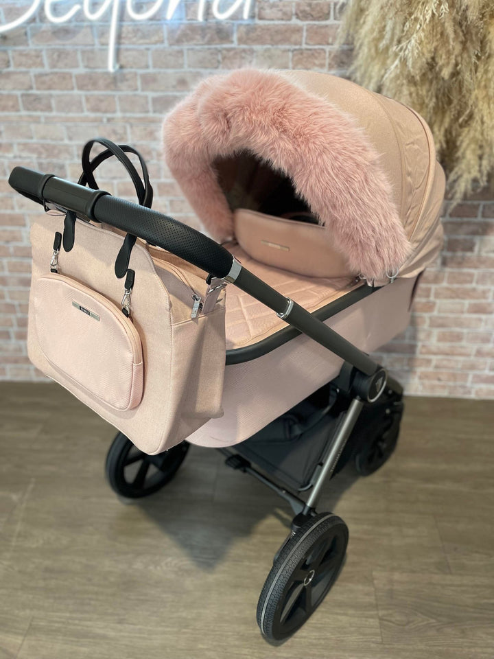 Blossom Pink Extra Fluffy Pram Fur Hood Trim