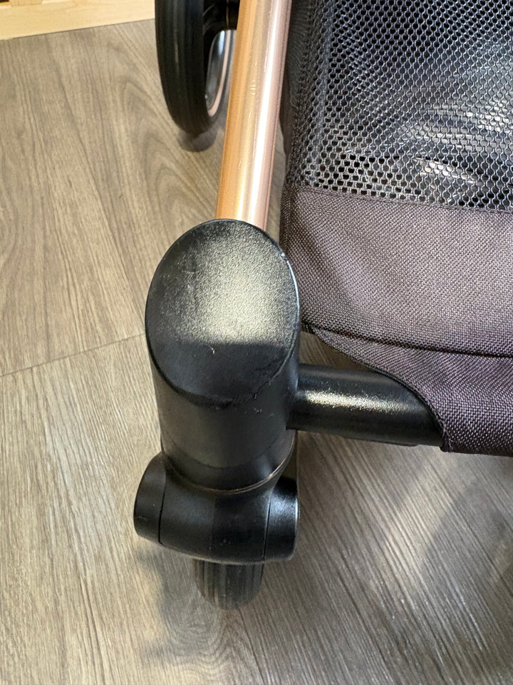 PRE LOVED Cybex Priam Pushchair inc. Cloud T Car Seat - Sepia Black on Rose Gold