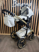 EX DISPLAY Junama Diamond 3in1 Travel System - Fluo Individual White & Gold