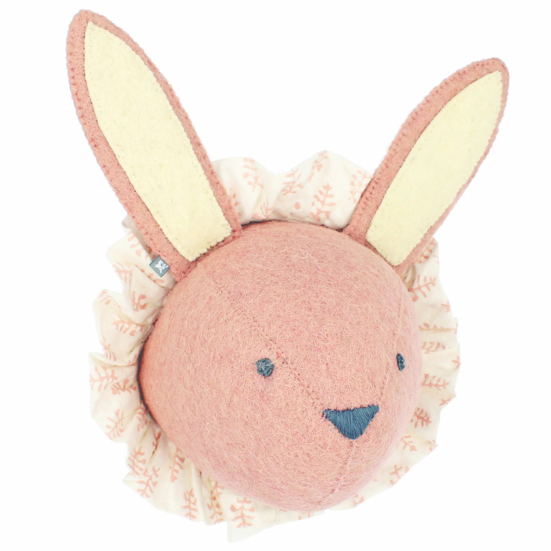 Fiona Walker Baby Rabbit with Vintage Ruff Head Mini - Pink