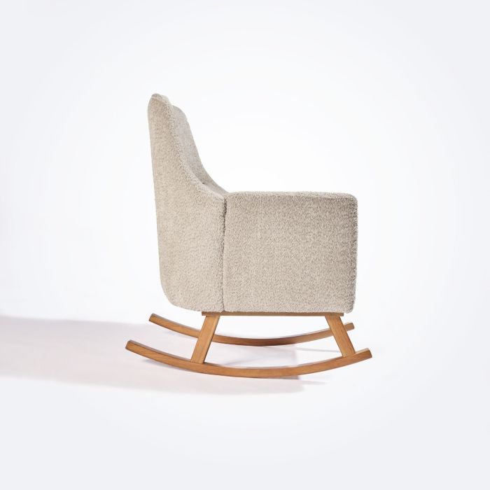 Tutti Bambini Oscar Luxe Rocking Chair & Storage Footstool - Mushroom