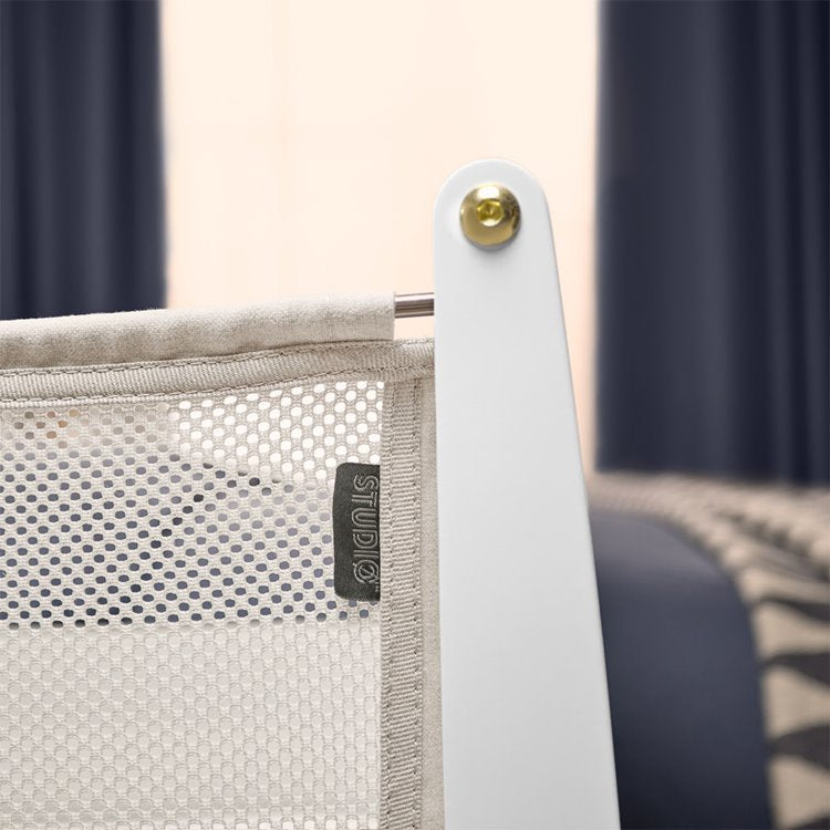 SnuzPod Studio Bedside Crib - Paris (White)