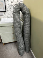 Cuddles Collection 12ft Body & Baby Sleep Support Pillow - Grey/White Stars