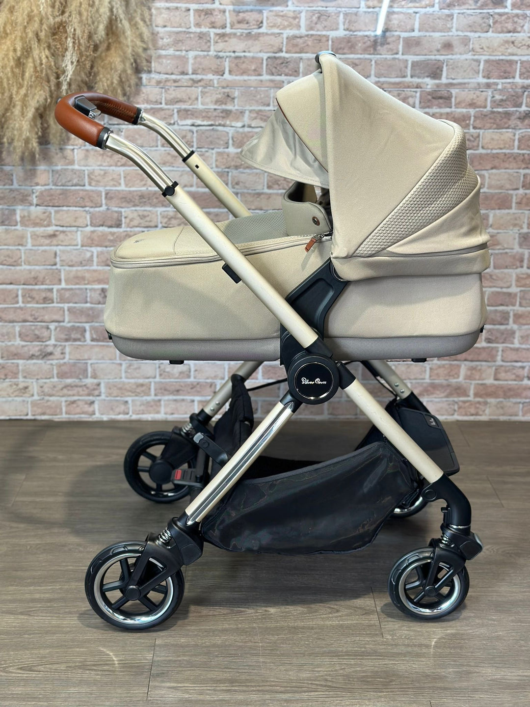 PRE LOVED Silver Cross Dune Pushchair & Compact Folding Carrycot - Stone