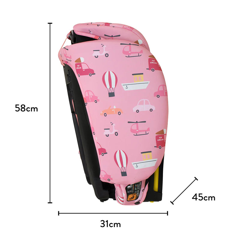 Cosatto On The Go i-Size Travel Car Seat - Itchy Feet Rosy
