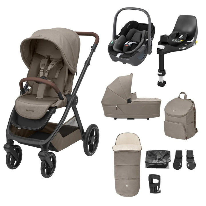 Maxi-Cosi Oxford 9 Piece Pebble 360 Complete Bundle - Twillic Truffle