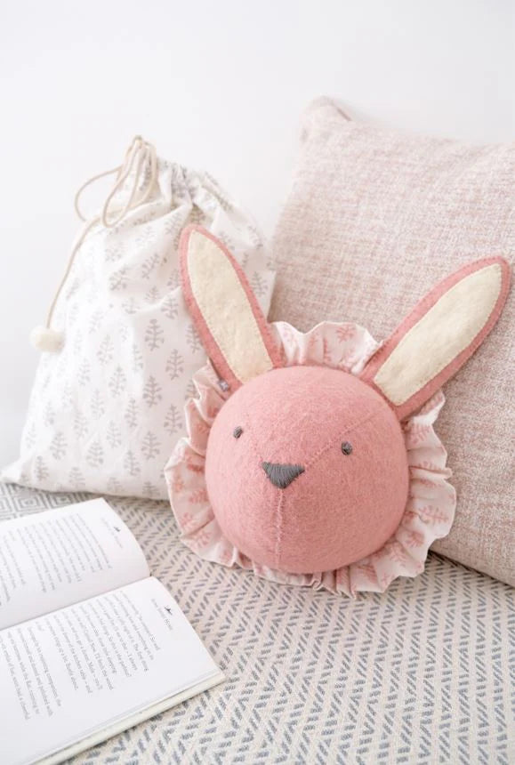 Fiona Walker Baby Rabbit with Vintage Ruff Head Mini - Pink