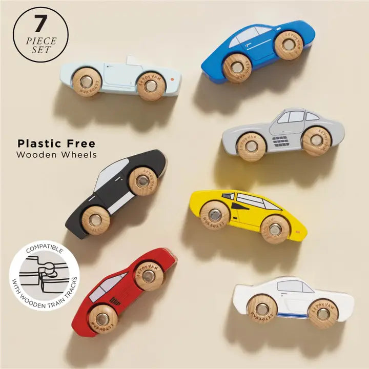 Le Toy Van Classic Wooden Sports Car Gift Set