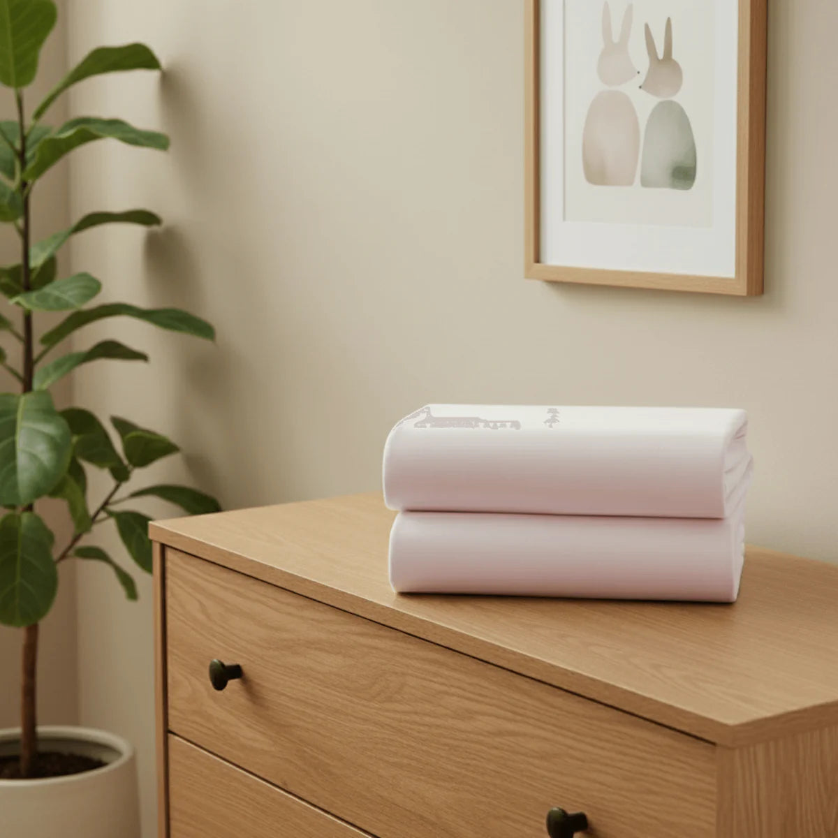 East Coast 2 Pack Space Saver Cot Sheets - 90 x 52 cm
