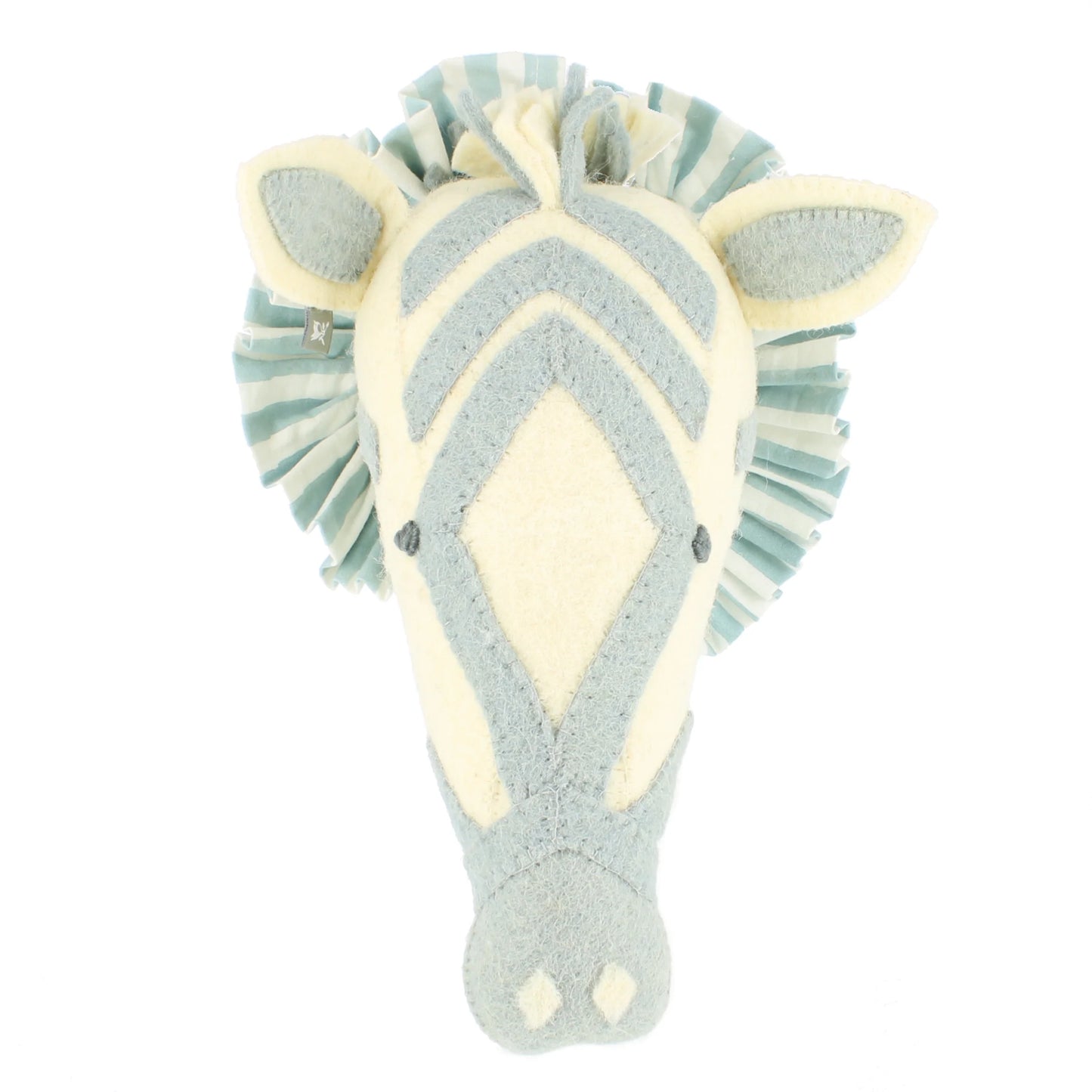 Fiona Walker Zebra with Vintage Ruff Mini Head - Blue
