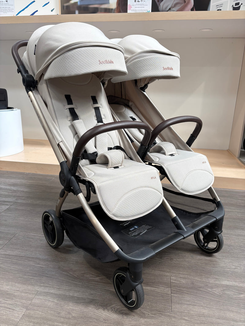 EX DISPLAY JoviKids Ayla Twin Stroller - Dawn Beige