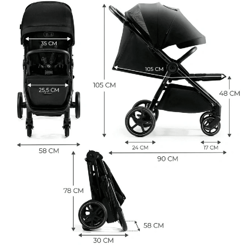 Kinderkraft Mitzy Pushchair - Ink Black