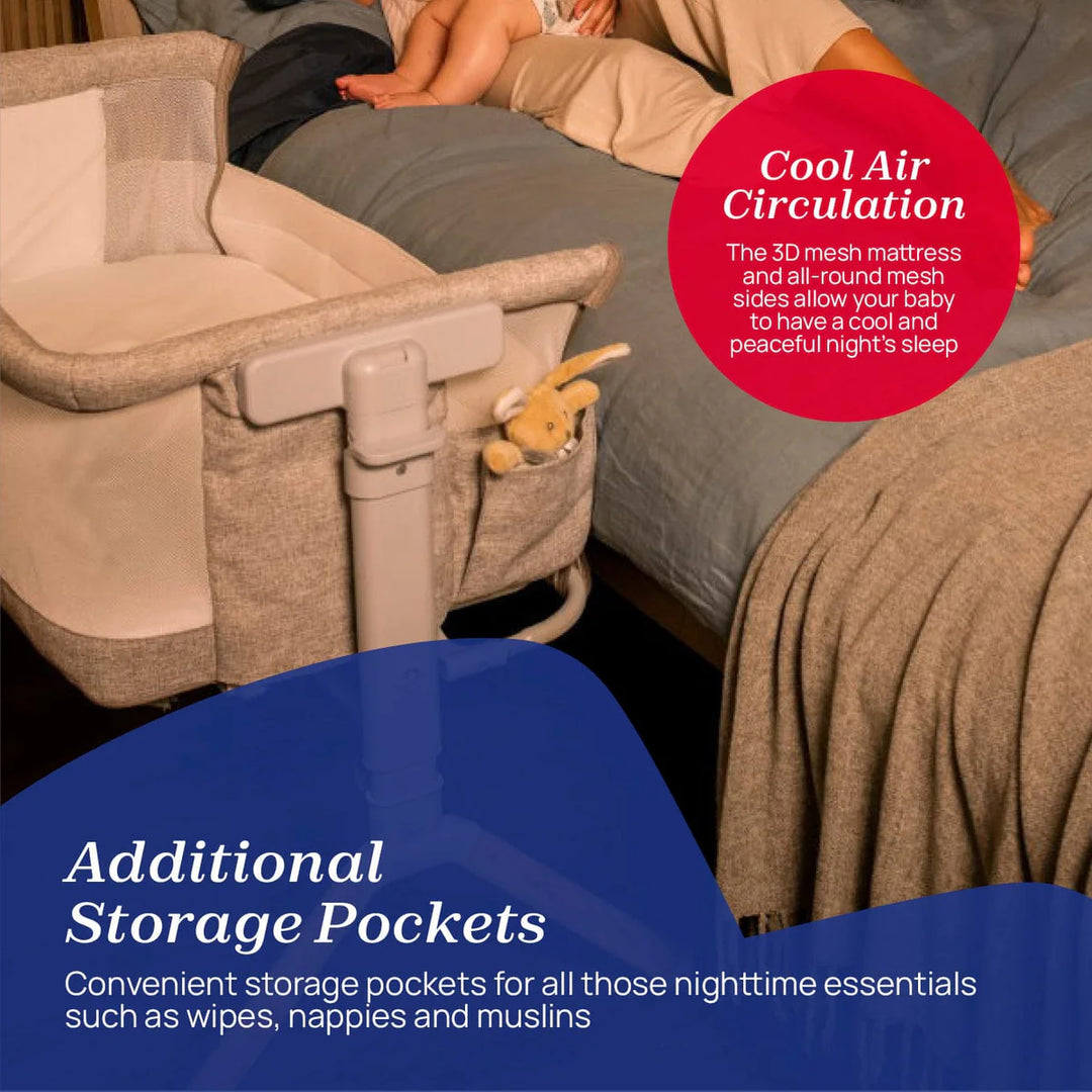 Chicco Next2Me Armonia Bedside Crib (Including Motion Sensor Light) - Scandinavian