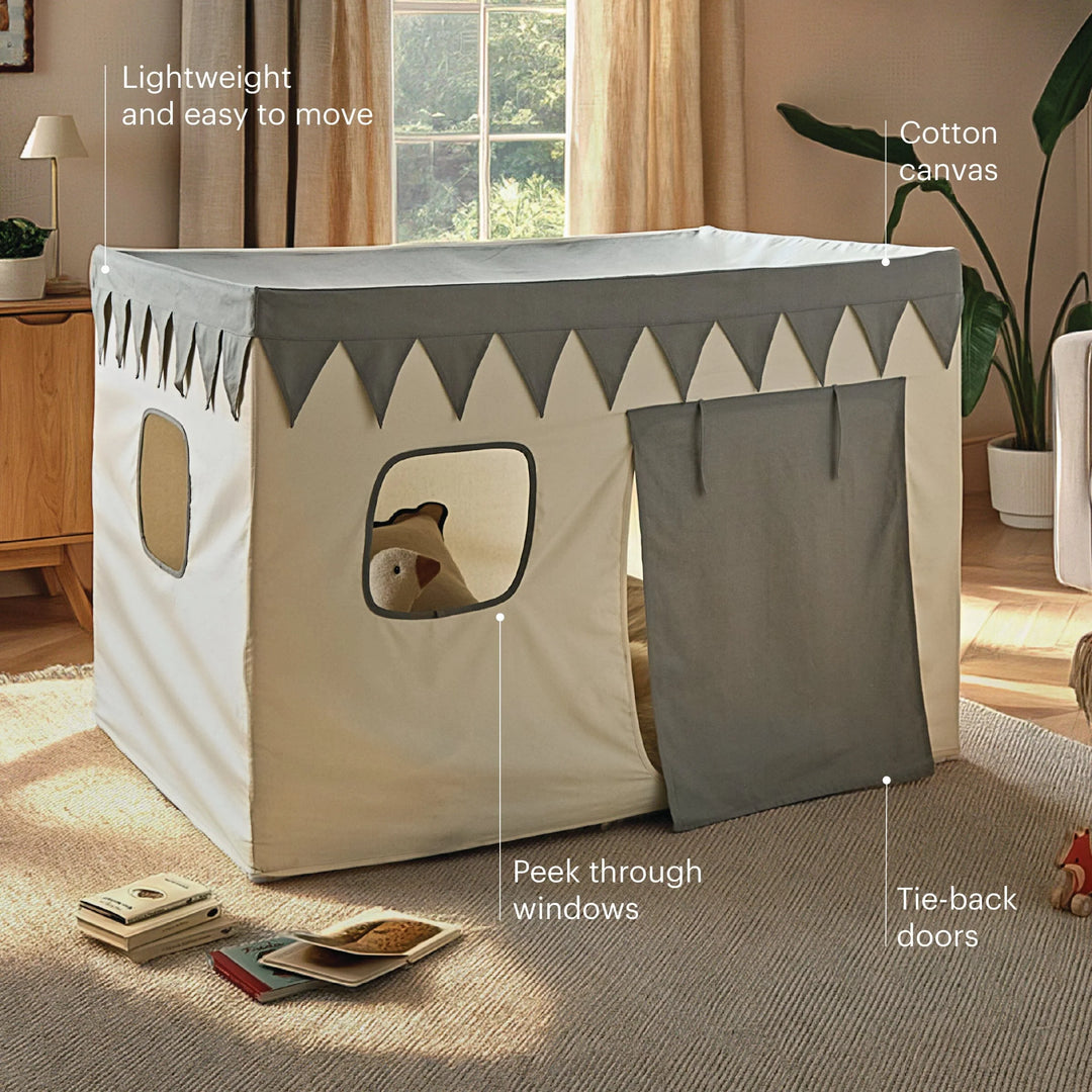CuddleCo Play House with Bunting - Sea Salt