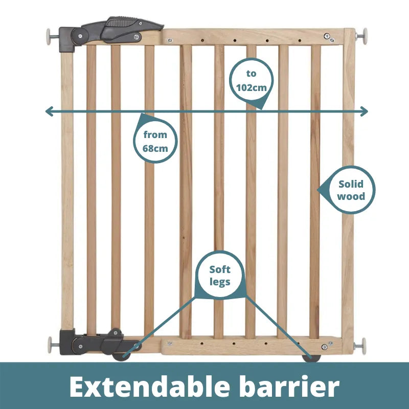 Clippasafe Extendable Dual Fix Wooden Safety Gate